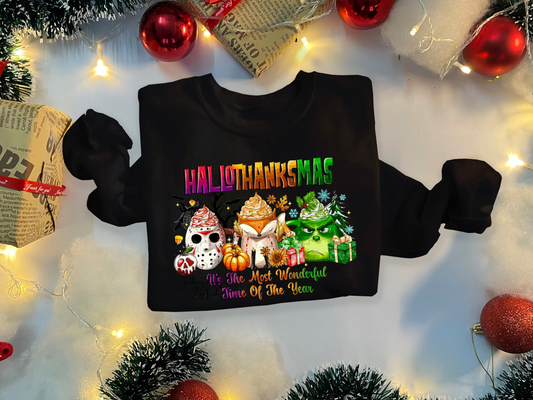 Hallothankmas The Most Wonderful Time Of The Year Sweatshirt