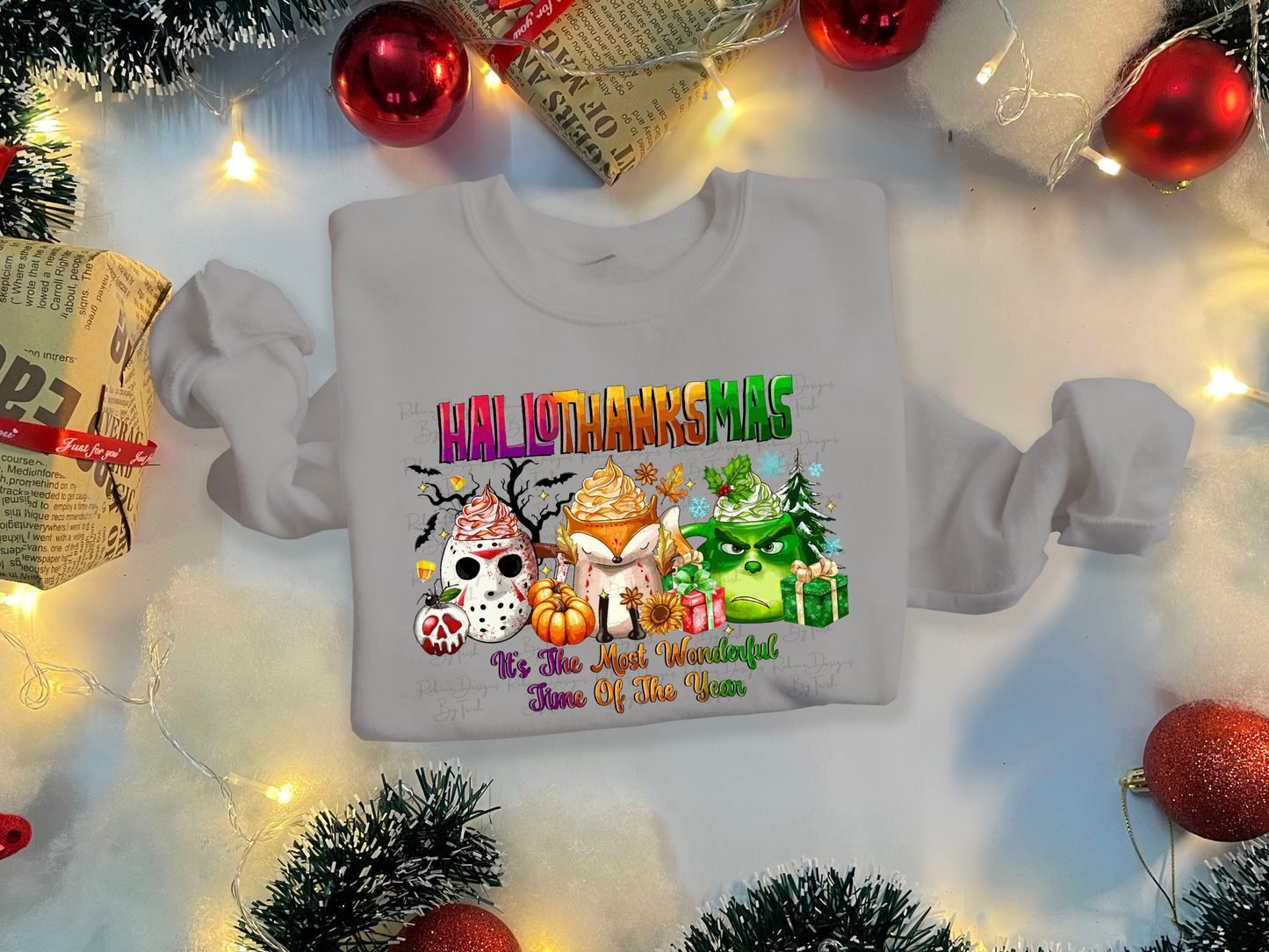 Hallothankmas The Most Wonderful Time Of The Year Sweatshirt