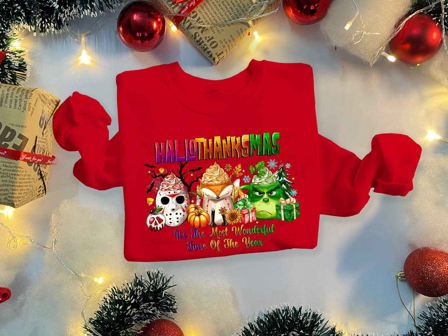 Hallothankmas The Most Wonderful Time Of The Year Sweatshirt