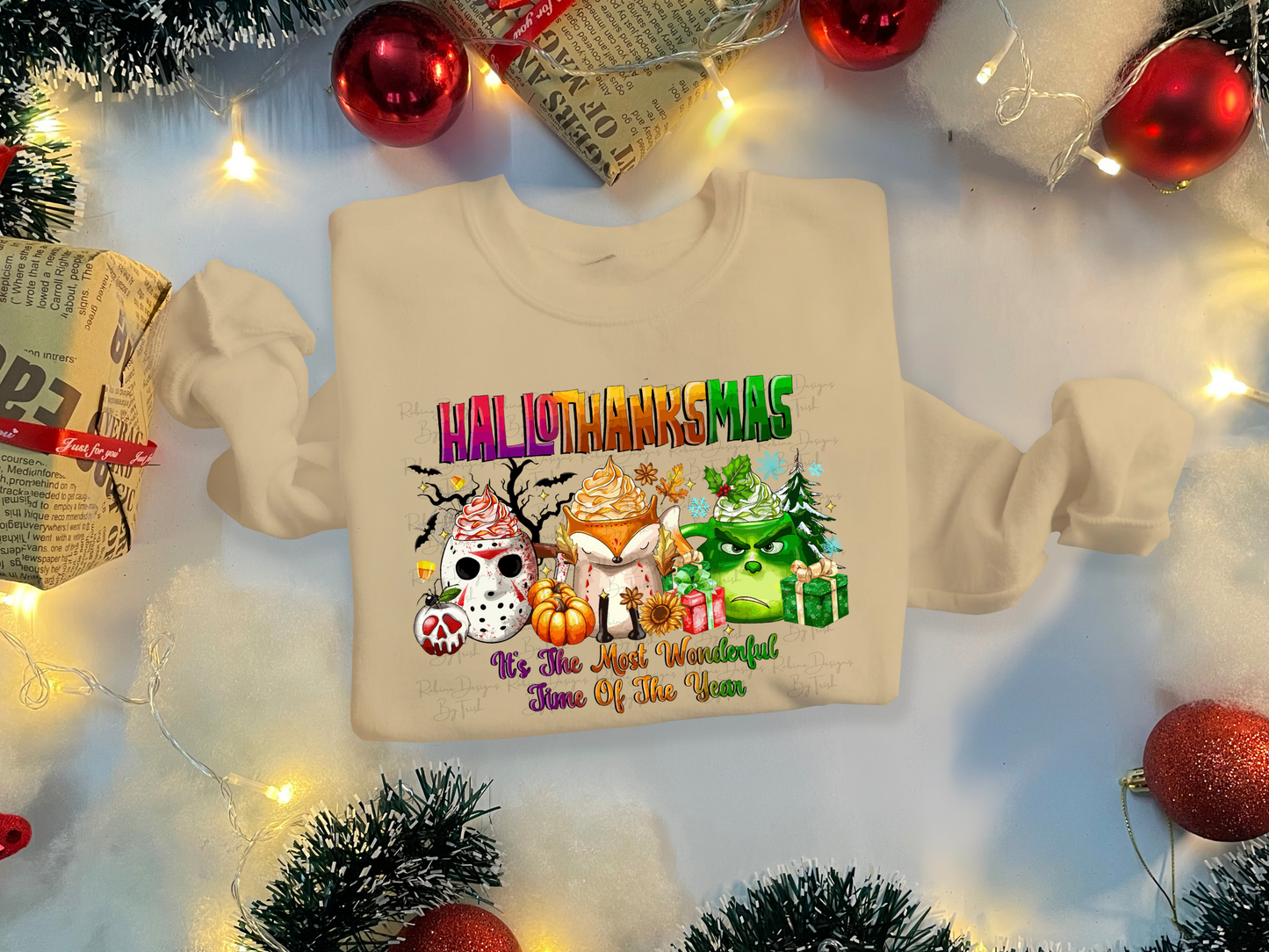 Hallothankmas The Most Wonderful Time Of The Year Sweatshirt