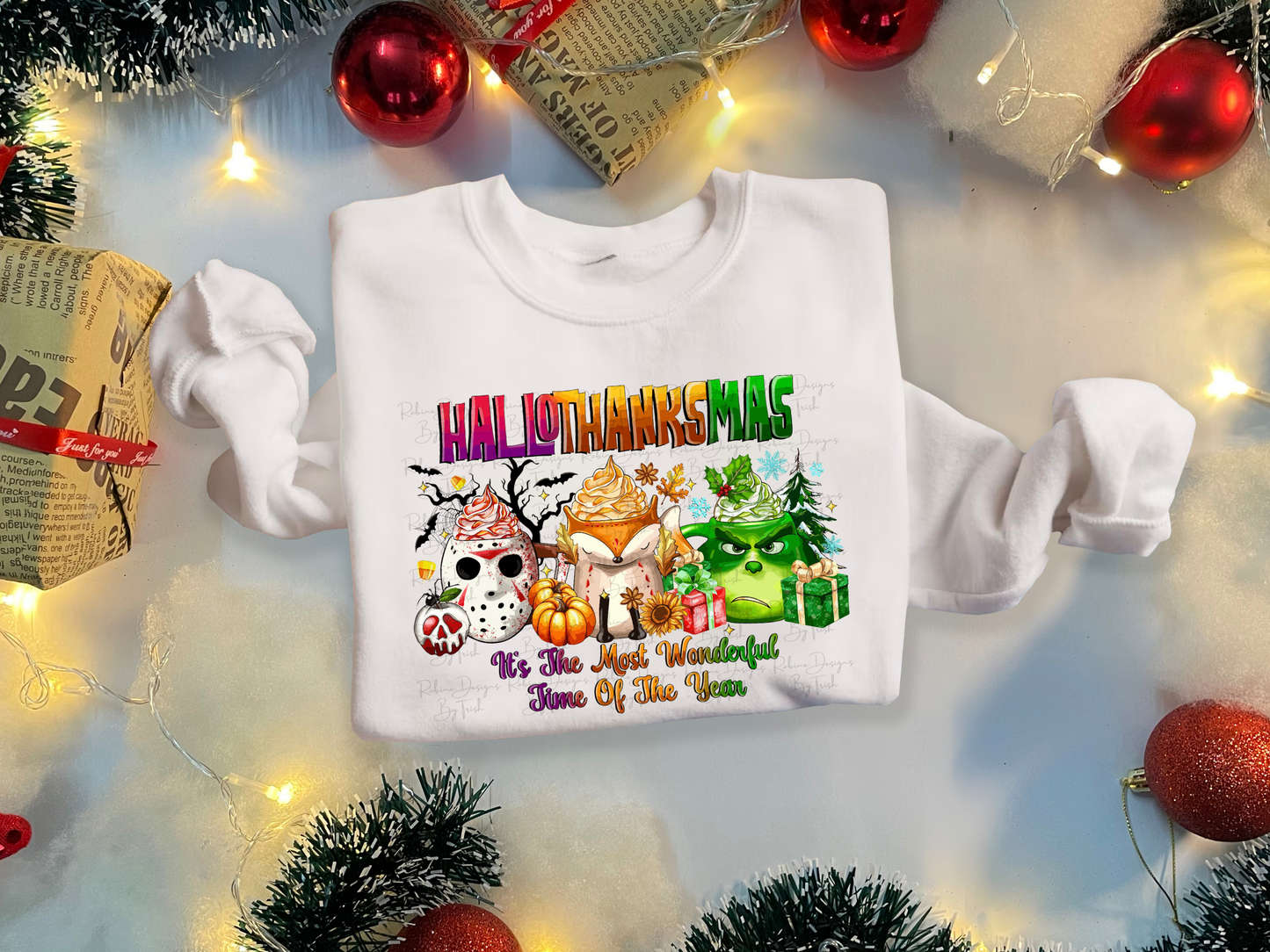 Hallothankmas The Most Wonderful Time Of The Year Sweatshirt