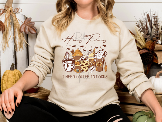 Hocus Pocus I Need Coffee To Focus Sweatshirt