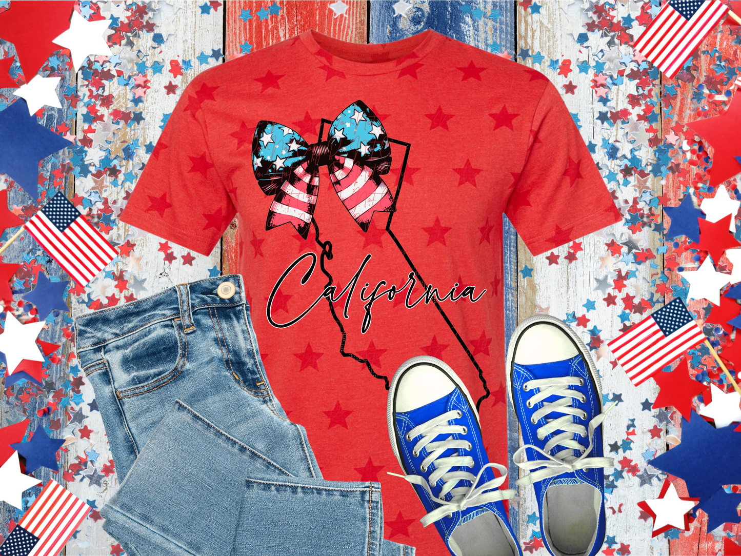 USA State Star Unisex Adult Shirts