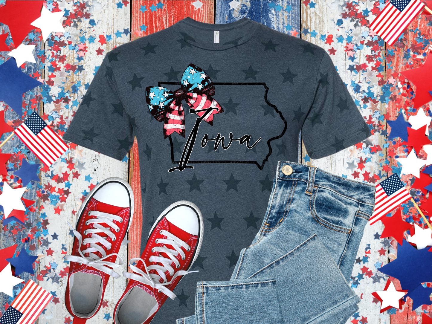 USA State Star Unisex Adult Shirts