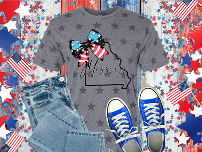 USA State Star Unisex Adult Shirts