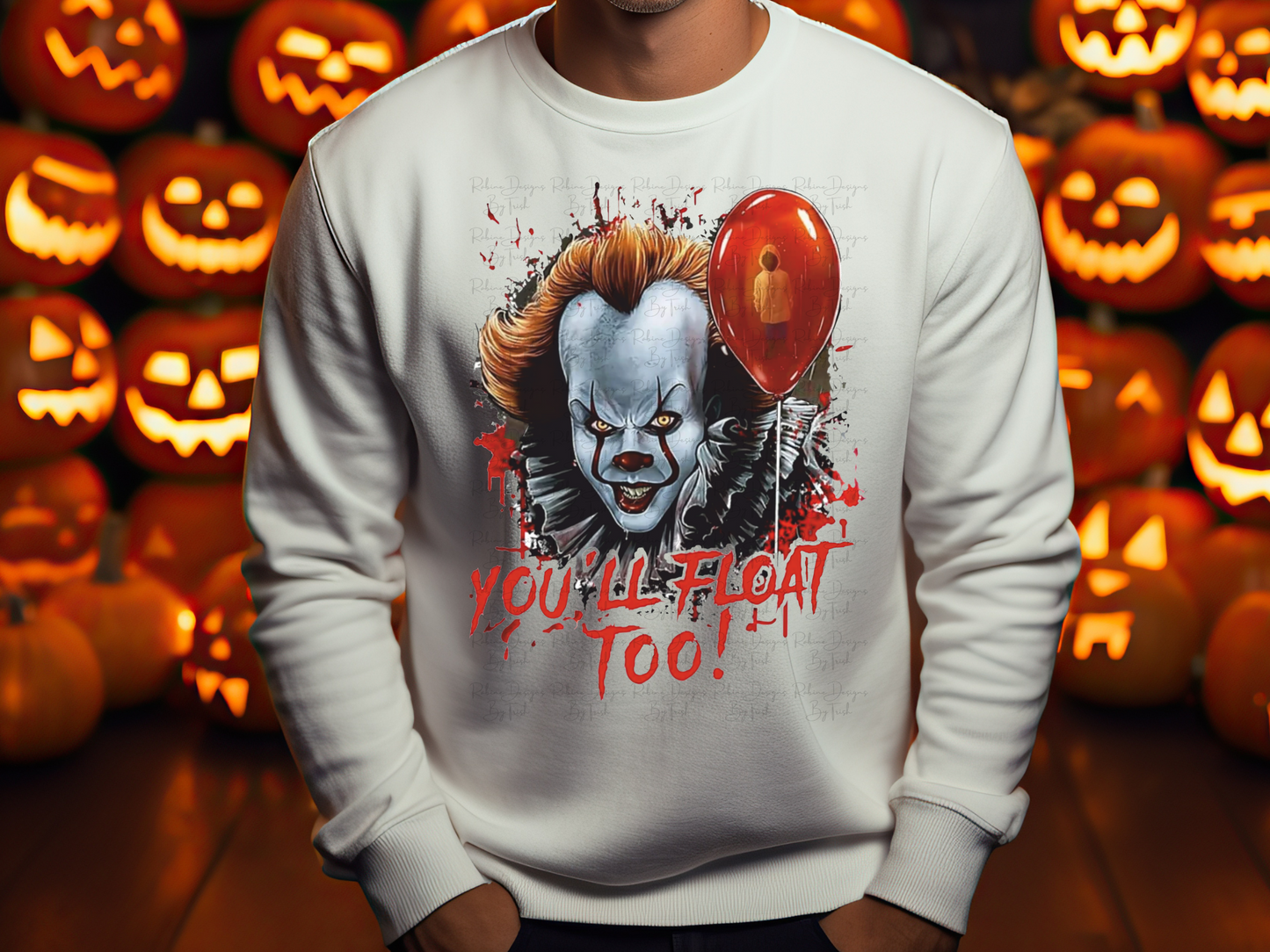 Pennywise You'll Float Too Georgie In A Balloon Sweatshirt