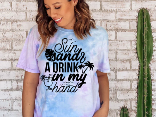 Sun Sand A Drink In My Hand Shirt